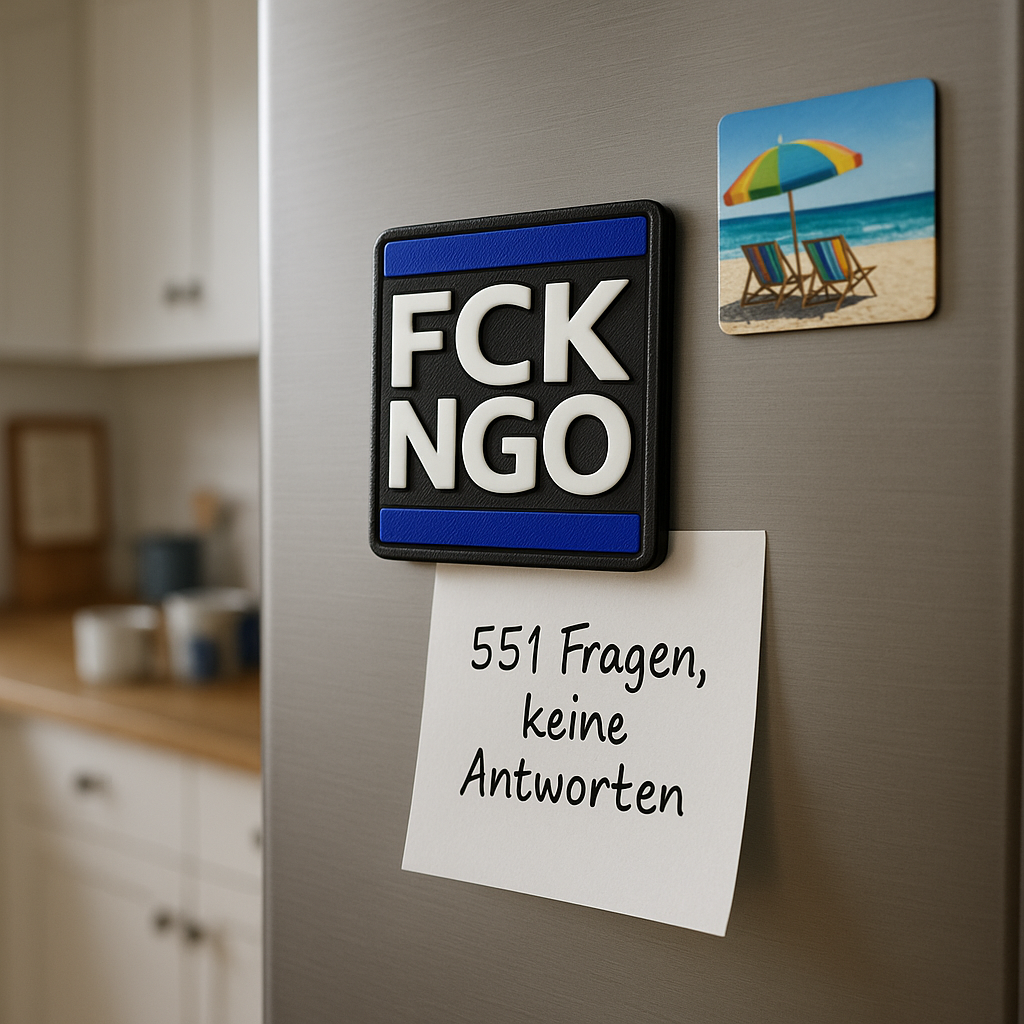 FCK NGO 4 x Kühlschrankmagnete