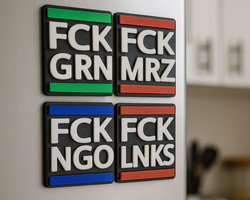 4er Set Kühlschrankmagnete