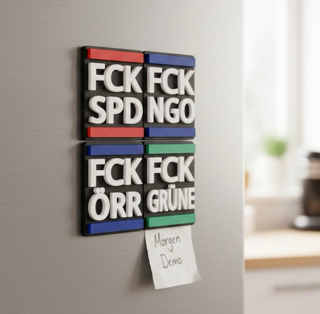 4er Set Kühlschrankmagnete