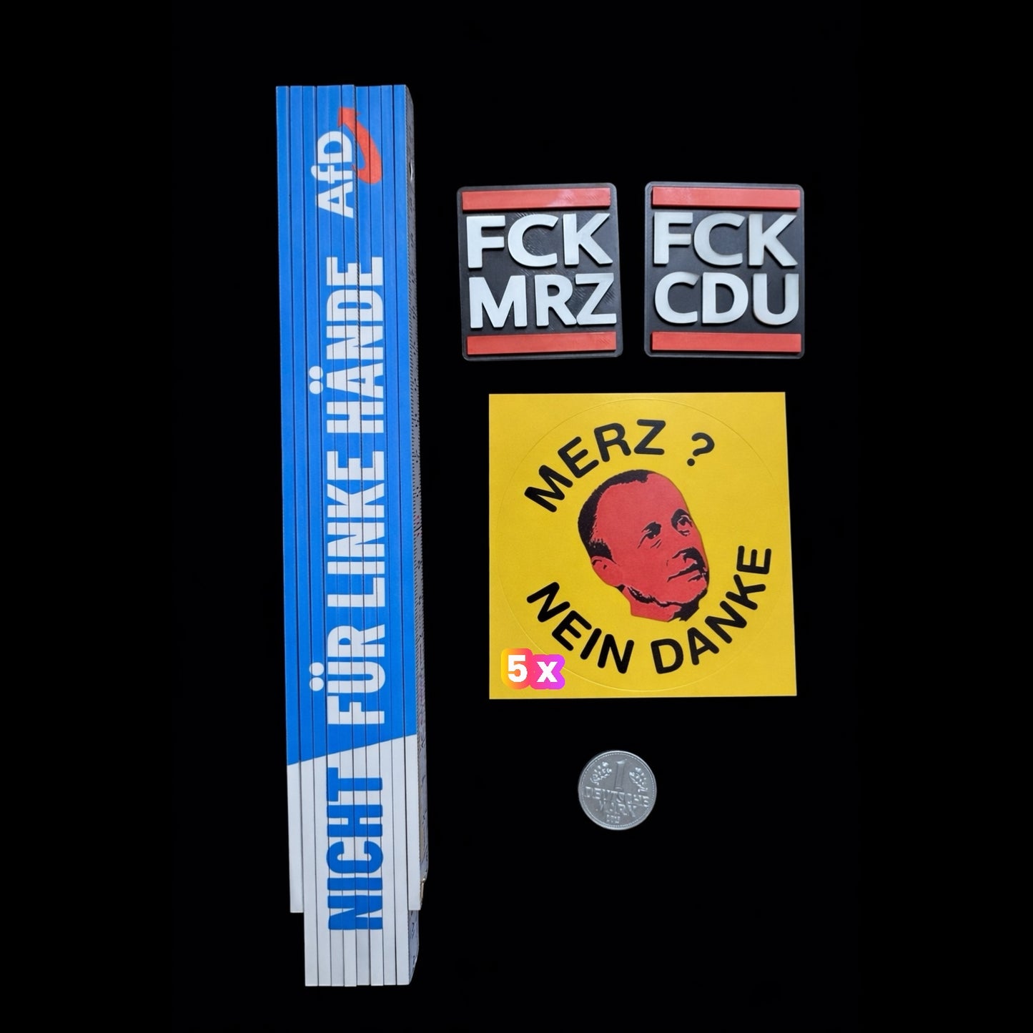 Zollstock "NICHT FÜR LINKE HÄNDE" + EXTRAS